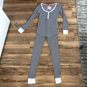 H&M black & white striped pajamas XS NWOT